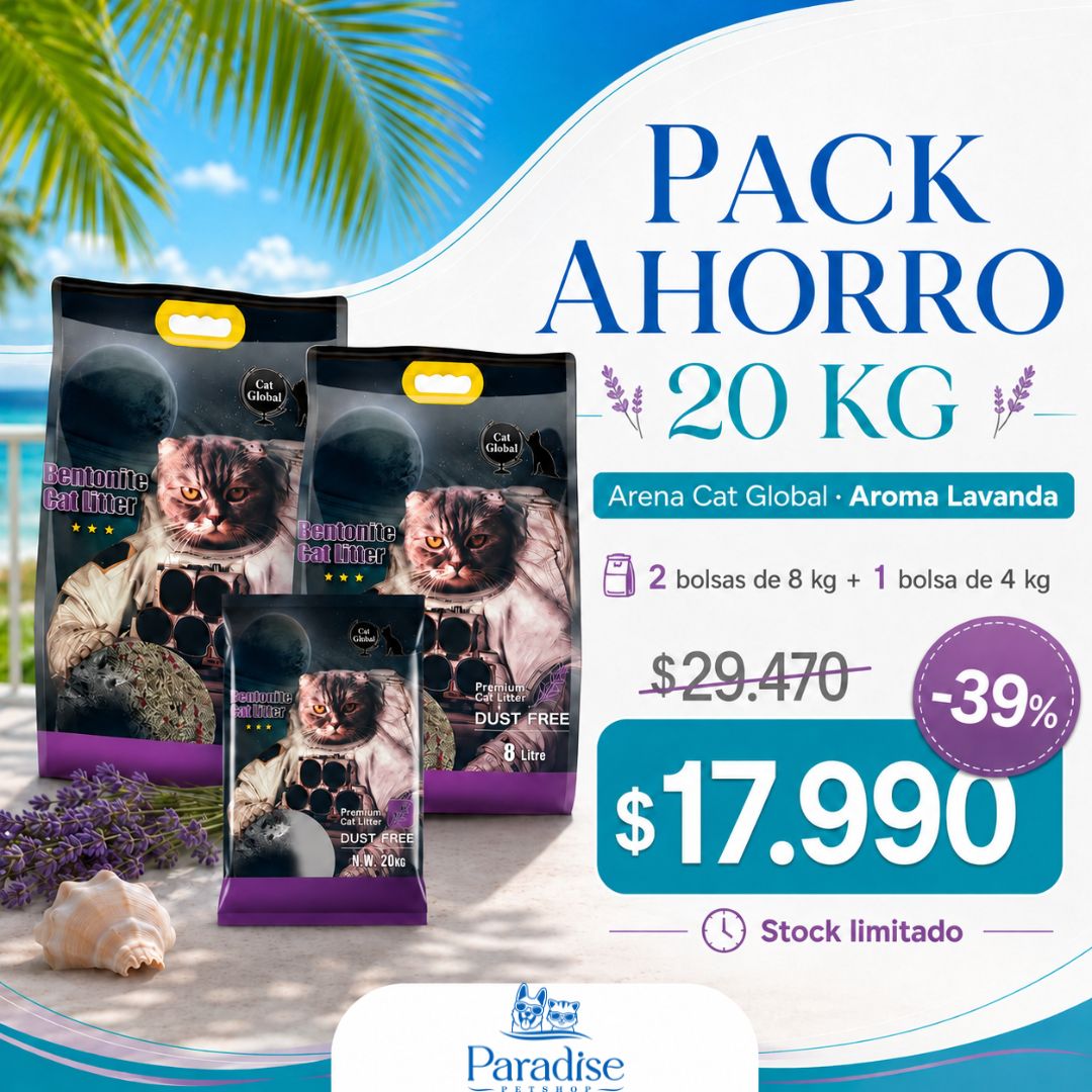 Pack Ahorro Arena CAT GLOBAL - Lavanda 20 kg