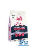 PET FAMILY VACUNO Y POLLO – CACHORROS | 10 KG